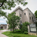 A photo of a large church building, First Universalist Church of Minneapolis